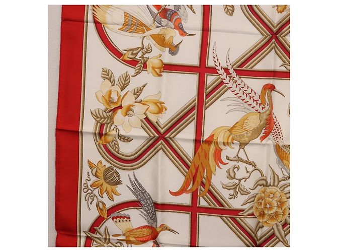 Hermès Hermes Carré 90 Seda multicolor 90 x 90 Roja - vista 5