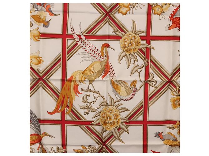 Hermès Hermes Carré 90 Seda multicolor 90 x 90 Roja - vista 6
