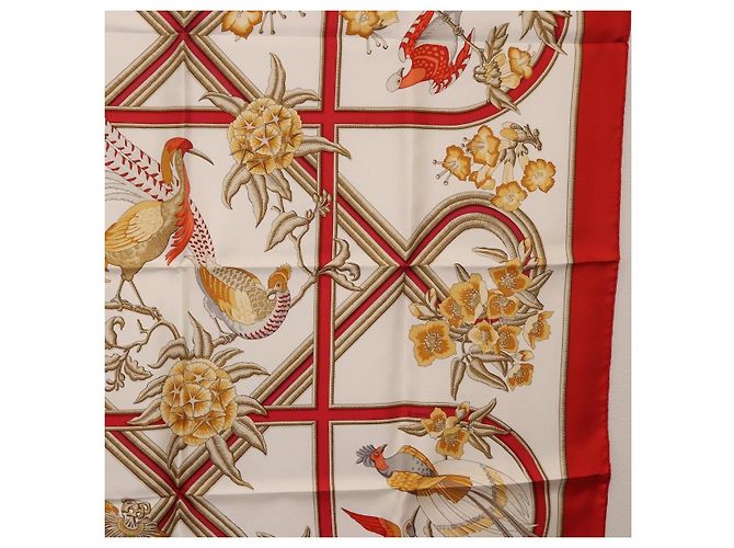 Hermès Hermes Carré 90 Seda multicolor 90 x 90 Roja - vista 7