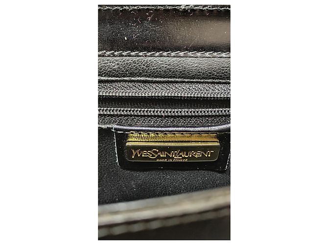 Borsa a mano Yves Saint Laurent Rive Gauche in pelle nera Nero - vista 10