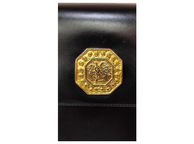 Borsa a mano Yves Saint Laurent Rive Gauche in pelle nera Nero - vista 4