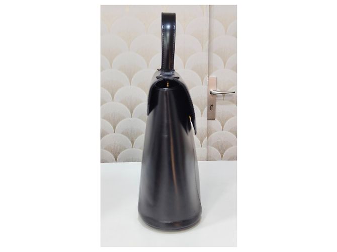 Borsa a mano Yves Saint Laurent Rive Gauche in pelle nera Nero - vista 7