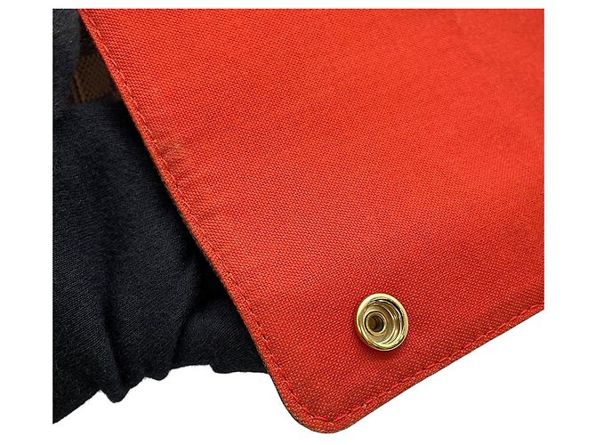 Borsa a tracolla Louis Vuitton Damier Ebene Naviglio Rosso - vista 10