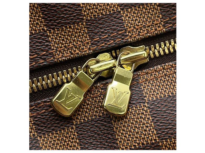 Borsa a tracolla Louis Vuitton Damier Ebene Naviglio Rosso - vista 11