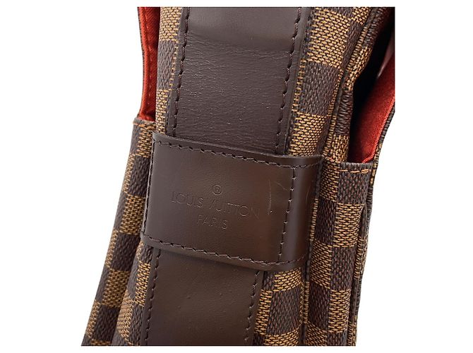 Borsa a tracolla Louis Vuitton Damier Ebene Naviglio Rosso - vista 13