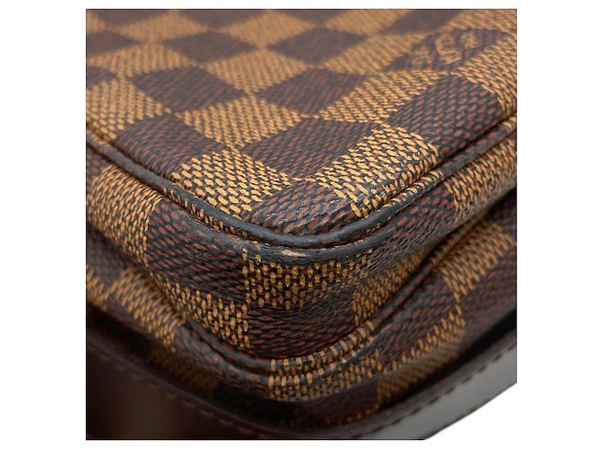 Borsa a tracolla Louis Vuitton Damier Ebene Naviglio Rosso - vista 7