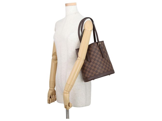 Borsa Tote Louis Vuitton Damier Ebene Mare Rosso - vista 4