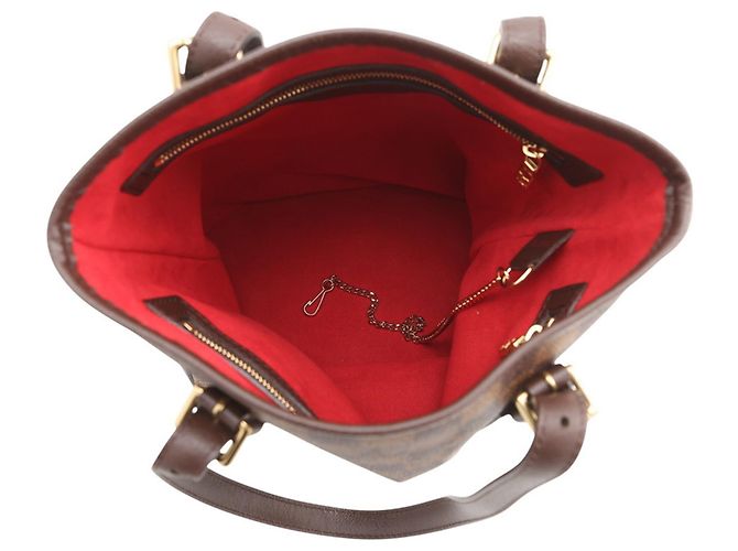 Borsa Tote Louis Vuitton Damier Ebene Mare Rosso - vista 5