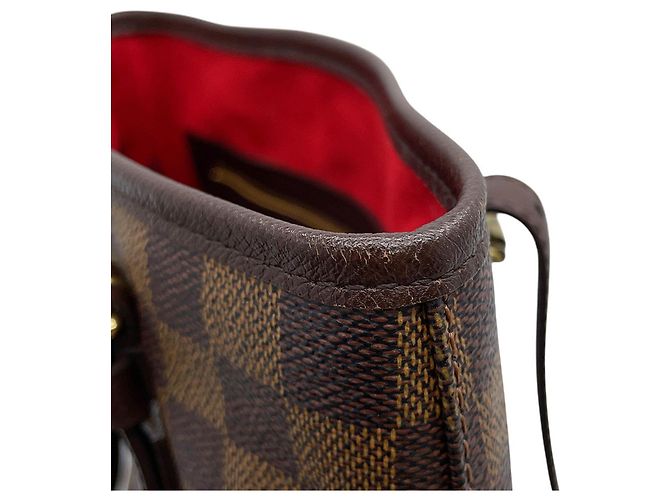 Borsa Tote Louis Vuitton Damier Ebene Mare Rosso - vista 8