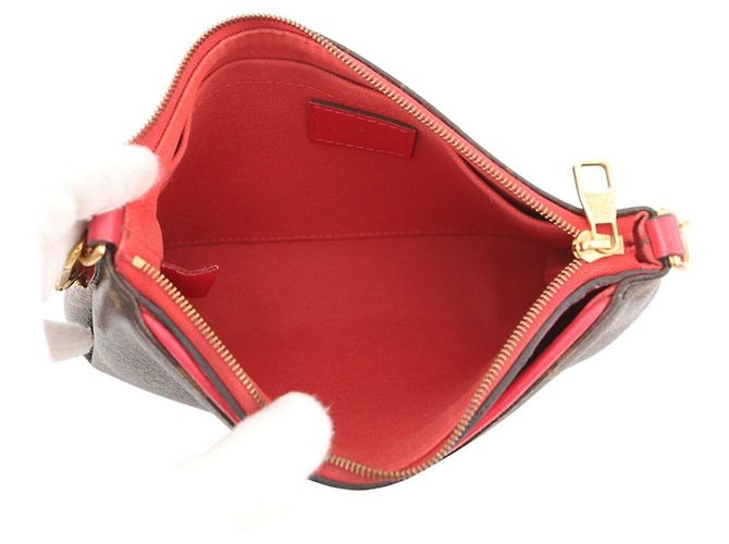 Clutch con tracolla Louis Vuitton Monogram Pallas Fuschia - vista 7