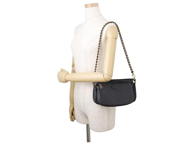 Louis Vuitton Monogram Empreinte Multi Pochette Accessoires Nero - vista 5