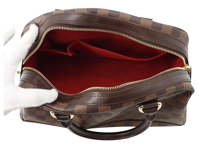 Borsa Louis Vuitton Damier Ebene Duomo Rosso - vista 5