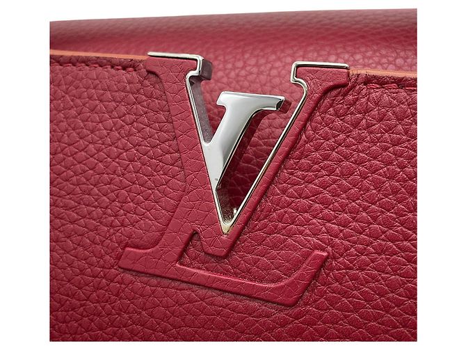Borsa Louis Vuitton Parnasséa Capucines MM Rosa Bordò - vista 13