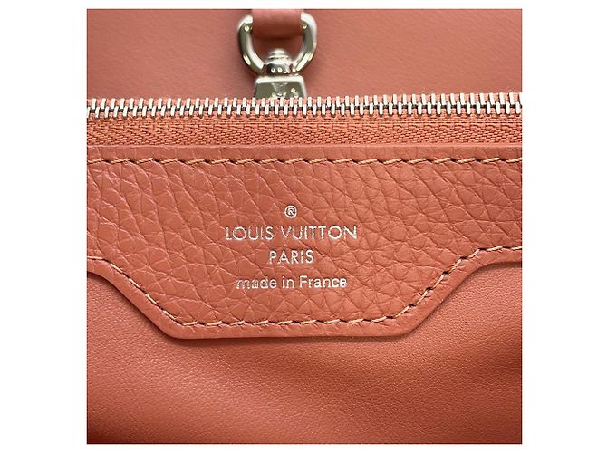 Borsa Louis Vuitton Parnasséa Capucines MM Rosa Bordò - vista 16