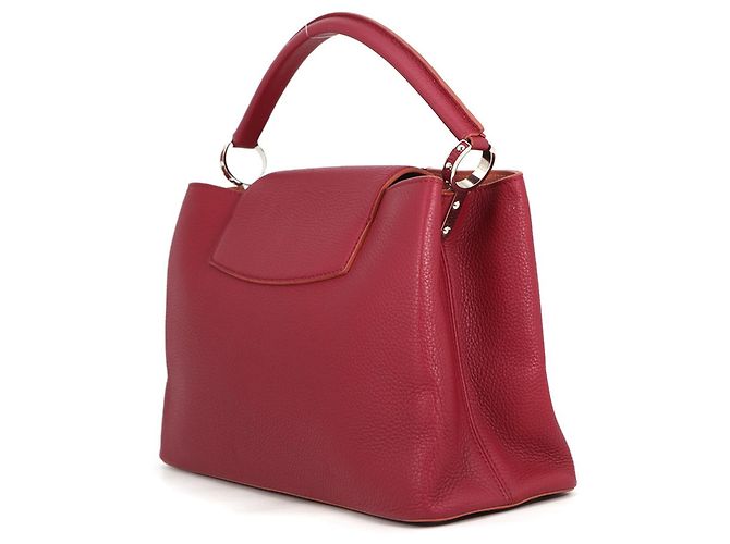 Borsa Louis Vuitton Parnasséa Capucines MM Rosa Bordò - vista 2