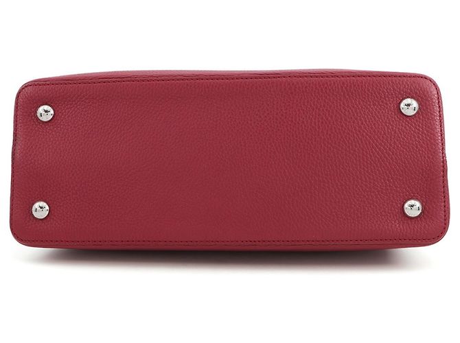 Borsa Louis Vuitton Parnasséa Capucines MM Rosa Bordò - vista 3