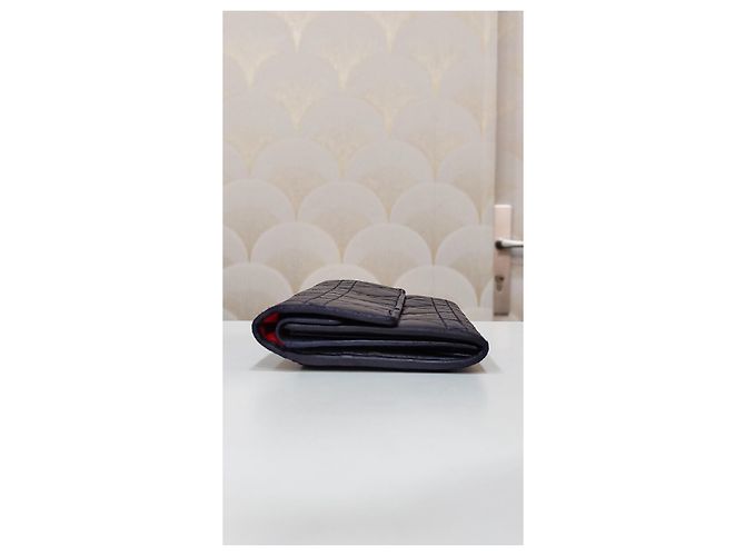 Dior Cannage Navy Blue Leather Wallet - view 10