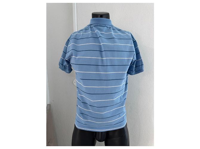 Polo Burberry in cotone a righe blu - vista 10