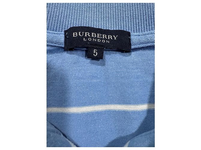 Polo Burberry in cotone a righe blu - vista 11