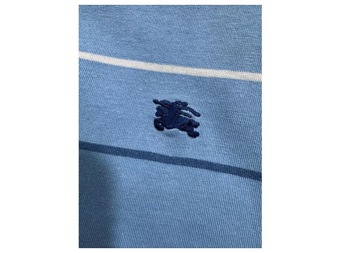 Polo Burberry in cotone a righe blu - vista 12