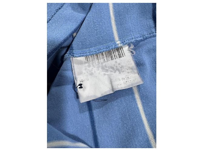Polo Burberry in cotone a righe blu - vista 13