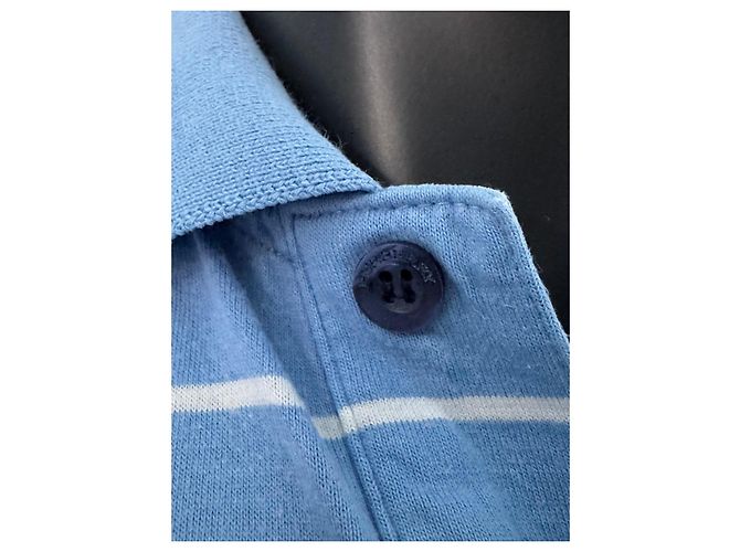 Polo Burberry in cotone a righe blu - vista 6
