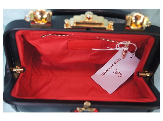 Borsa a mano Roberta di Camerino in pelle nera - vista 10