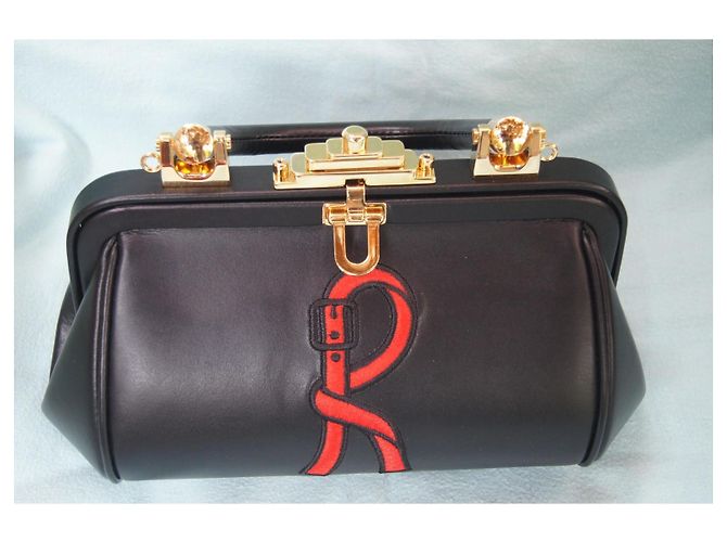 Borsa a mano Roberta di Camerino in pelle nera - vista 3