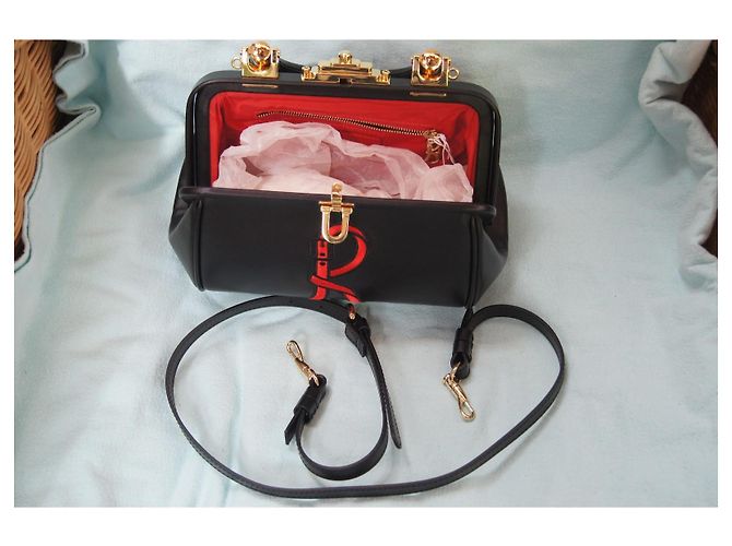 Borsa a mano Roberta di Camerino in pelle nera - vista 8