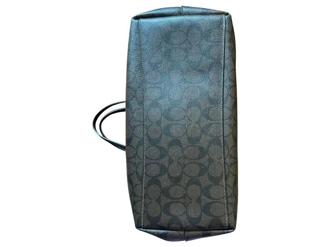 Borsa Tote Coach Signature Monogram Marrone - vista 4