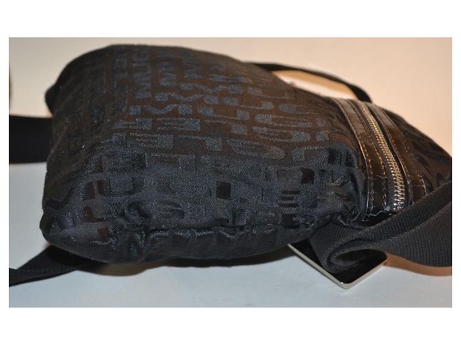 Borsa a tracolla Thierry Mugler Logo Canvas - Nero - vista 4