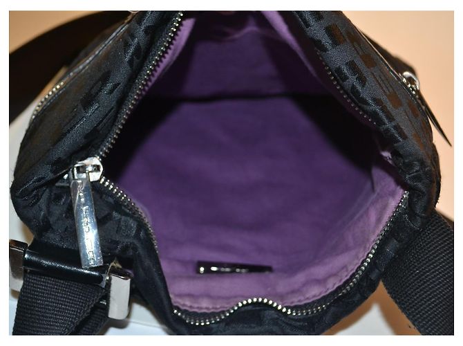 Borsa a tracolla Thierry Mugler Logo Canvas - Nero - vista 6