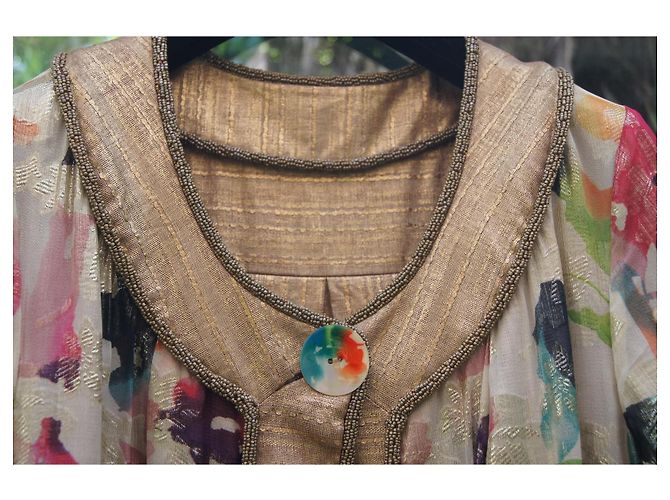 Chaqueta Reversible Diane Von Furstenberg Estampado Floral Multicolor Dorado - vista 5