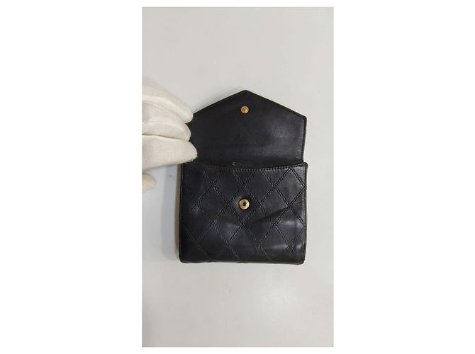 Chanel Classic Quilted Black Leather Wallet - view 3