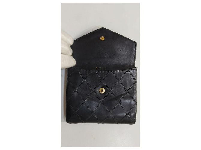 Chanel Classic Quilted Black Leather Wallet - view 4
