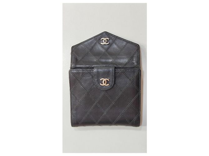 Chanel Classic Quilted Black Leather Wallet - view 5