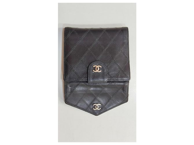 Chanel Classic Quilted Black Leather Wallet - view 6