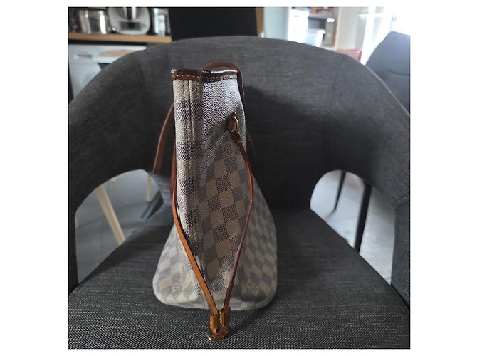 Louis Vuitton Neverfull MM Damier Azur Borsa Tote Damier ebene - vista 3
