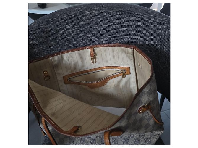 Louis Vuitton Neverfull MM Damier Azur Borsa Tote Damier ebene - vista 9