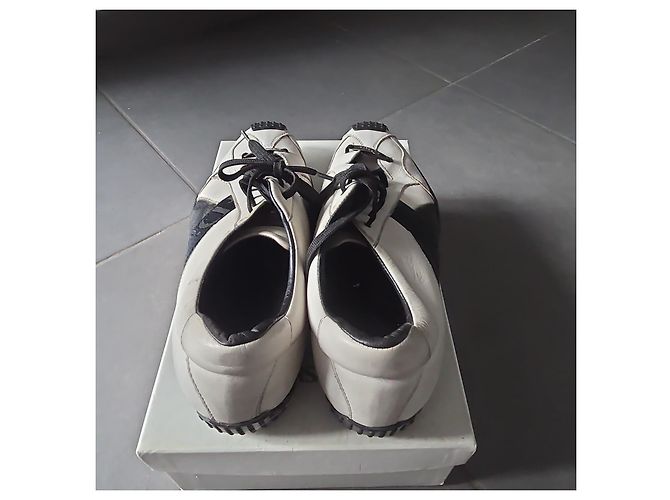 Dior Sneakers Basse in Pelle Bianco e Nero - vista 5