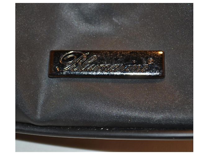 Blumarine Mini Borsa a Secchiello in Nylon Nero - vista 7