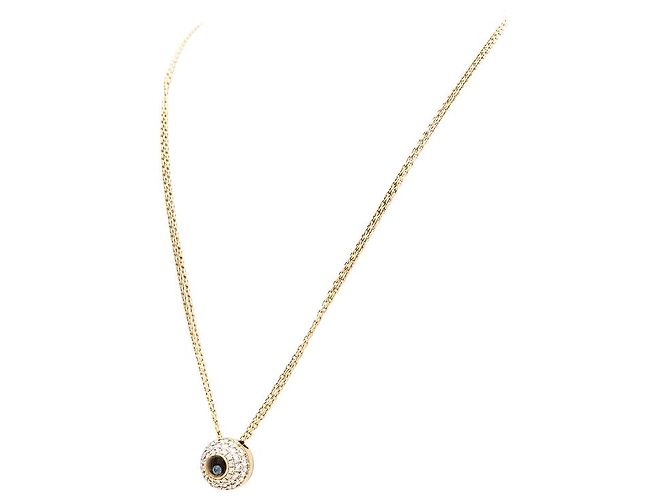 Collana Chopard, "Happy Spirit", oro giallo, diamanti e madreperla blu. - vista 2
