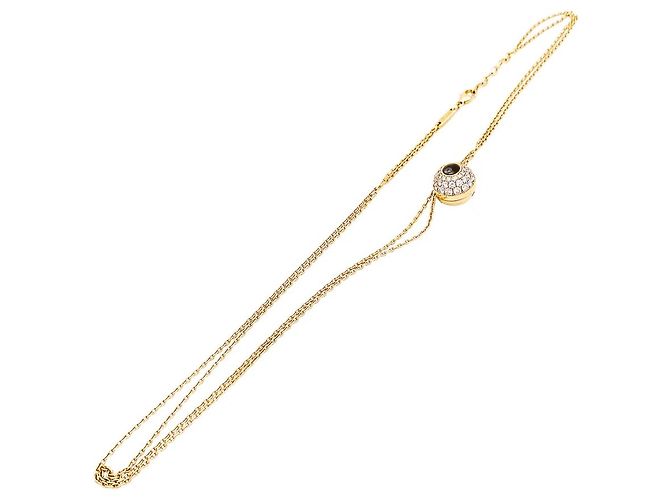 Collana Chopard, "Happy Spirit", oro giallo, diamanti e madreperla blu. - vista 3