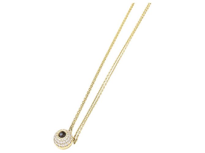 Collana Chopard, "Happy Spirit", oro giallo, diamanti e madreperla blu. - vista 4
