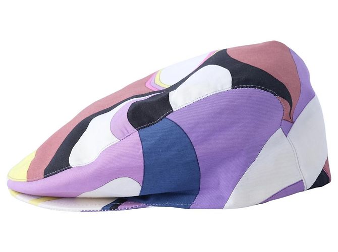 Vintage Emilio Pucci Driver's Cap mit psychedelischem Wirbelmuster - Ansicht 3