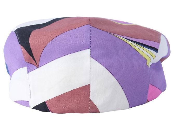 Vintage Emilio Pucci Driver's Cap mit psychedelischem Wirbelmuster - Ansicht 4