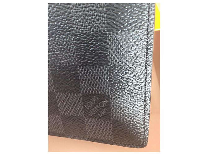 Louis Vuitton Damier Graphite Bi-fold Wallet Black Grey - view 4