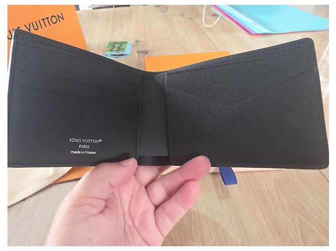 Louis Vuitton Damier Graphite Bi-fold Wallet Black Grey - view 5