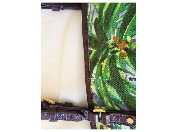 Neverfull Louis Vuitton Ailleurs Cabas Promenade PM Edición Limitada Verano 2011 Castaño Azul Multicolor Verde Amarillo Morado oscuro - vista 16