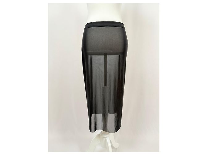 Autre Marque Falda midi transparente negra Peri Negro - vista 2